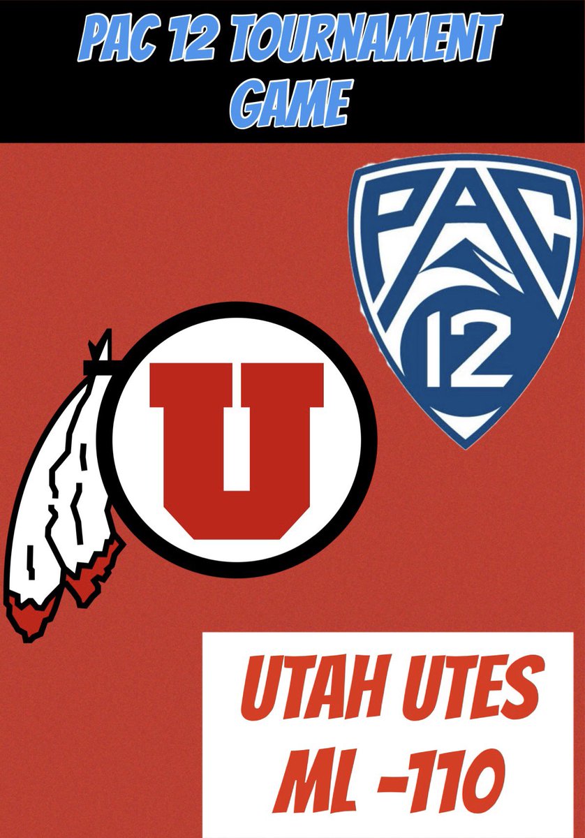 🚨BYL Jerm is back with his pick for the PAC-12 tournament game tonight🔥

After cashing last night on Gonzaga, he is riding with the Utes to take down the Cardinals tonight🏀
#GoUtes #NCAAB #MarchMadness #Pac12Tournament #freepicks