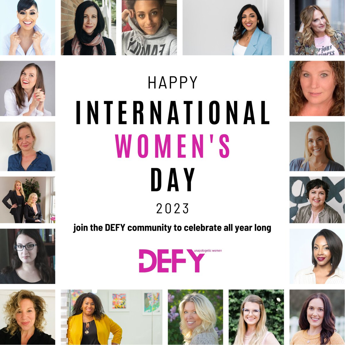 Happy International Women’s Day!

At DEFY Magazine we celebrate all year long. Join us. 💪💗

defymag.ca

#InternationalWomensDay #IWD #IWD2023 #DEFYMagazine