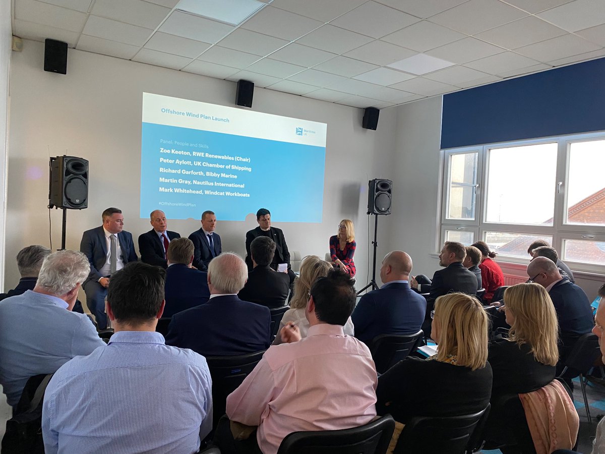 We’re at @ORECatapult today to launch the @MaritimeUK #OffshoreWindPlan. Our Head of HR Richard Garforth took part in the first panel on people and skills to discuss addressing the future skills gap and how collaboration is required between industry and government.