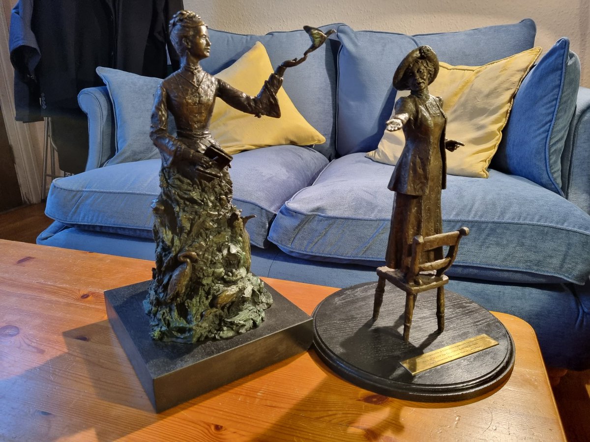 Celebrating #IWD at home in #Didsbury with @EmilyStatue by @UKSculpture and @OurEmmeline by @HazelReeves There is good progress in the campaign for the statue of Emily Williamson, founder of @Natures_Voices in Fletcher Moss Park.