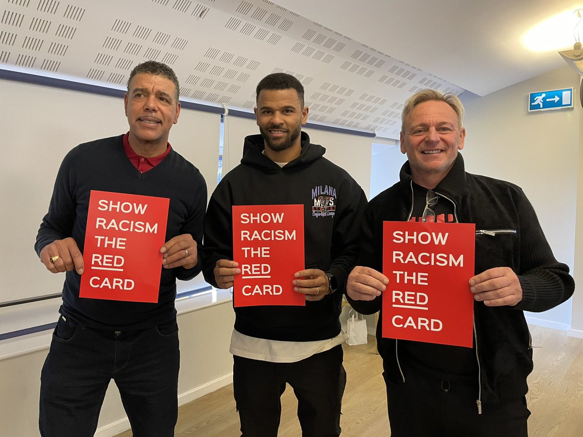 Thank you to our panelists for joining us today, @chris_kammy MBE @FraizerCampbell , John Beresford MBE, & @htafc prospects Tom, Fope and Cian. Special thank you to @htafcfoundation for having us. #ShowRacismtheRedCard