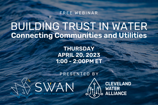 Join our Free webinar Building Trust in Water!
4/20/23, 1-2pm ET
Hear from <a href="/ClevelandWater/">Cleveland Water</a>, <a href="/FlintRising/">Flint Rising</a>, and <a href="/USWaterAlliance/">US Water Alliance</a> as we discuss how communities and utilities work to address community water challenges and (re)build trust in water.

Register: clevelandwateralliance.org/event/building…
