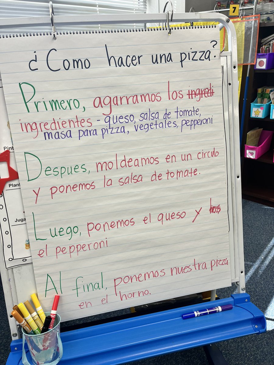 MrsDamaris12's tweet image. On today’s menu we made pizzas ! 🍕 We wrote how to make a pizza together and then followed our instructions “First, next, then, last” step by step to make them.  @KirkElementary @CFISDPK1 @CFISDELs #kirkcan
