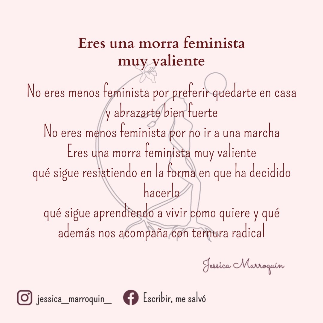 💜 Eres una morra feminista muy valiente 🔥

#8m #8marzo #8marzo2023 #poesíademorras