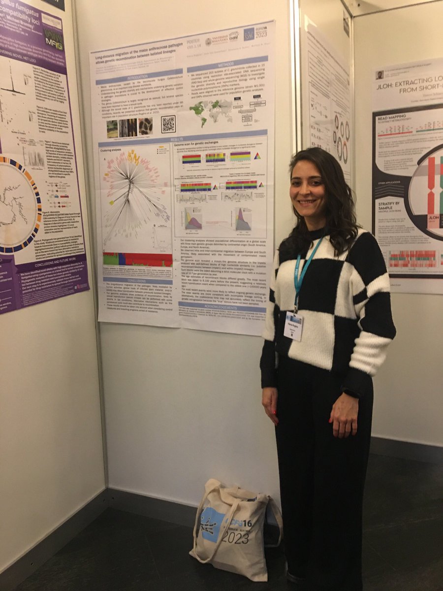 Poster presentation at #ECFG16 🧬🗺️🌱🍄 about Population genomics of Colletotrichum graminicola on Maize!!