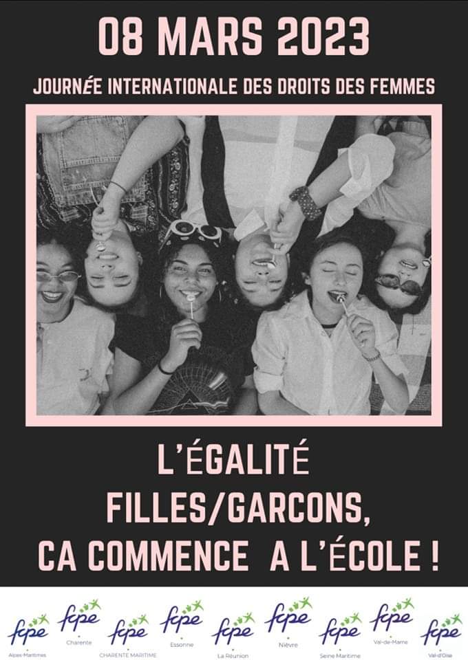 #JourneeDesDroitsDesFemmes 
#fcpe95 
#EducationNationale