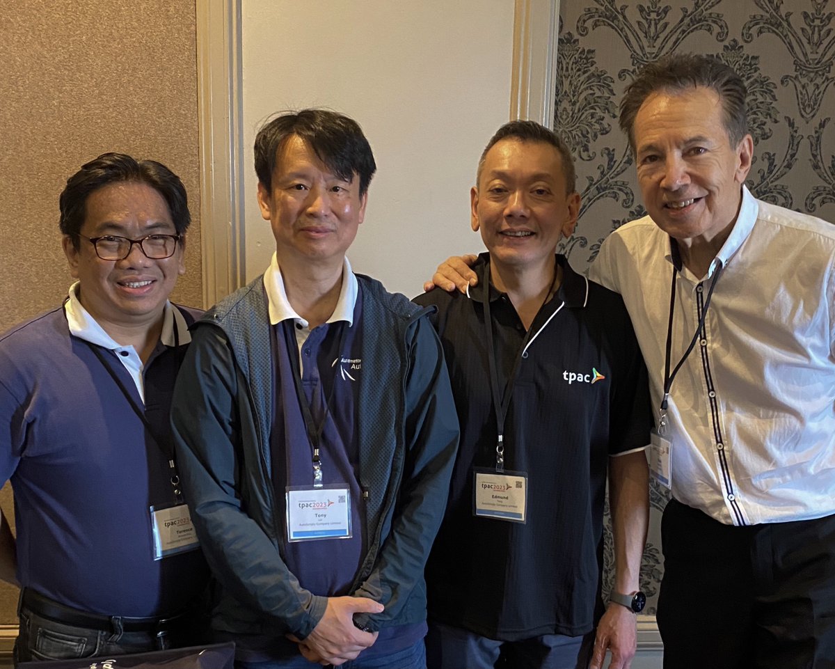 ProcessProTeam's tweet photo. TPAC SA 2023 - Terence Benson Ang - Technical Director @AutoSimply, Edmund Tong - Director Product Devrlopment - @AutoSimply, Tony Lai @AutoSimply Rob Reinking - @ProcessProTeam
#processpro #processmapping #erp #tpacsa2023 @Sage300 #erp #processmapping #processpro https://t.co/BSB6TvvJ4c