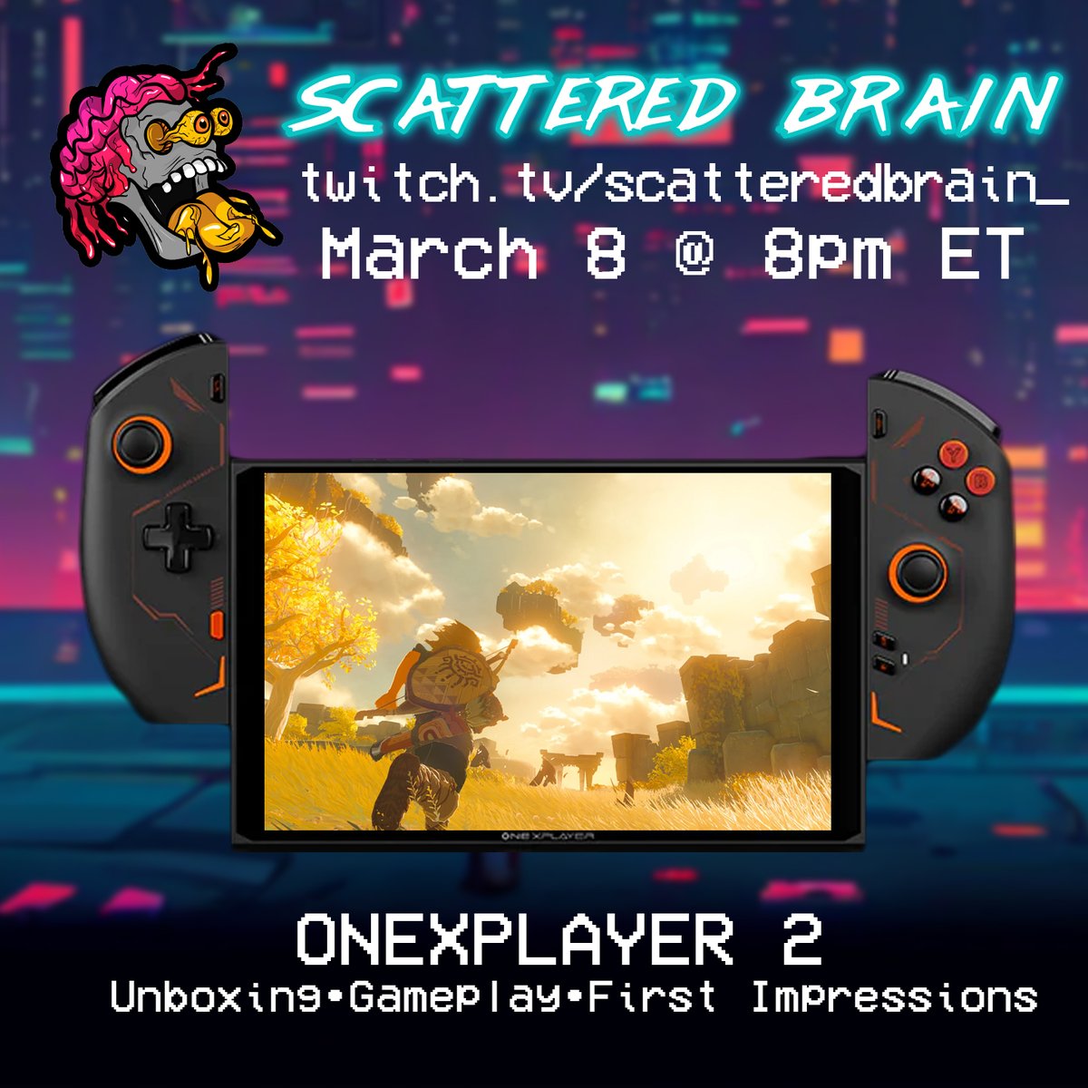 scatteredbrainn's tweet photo. TONIGHT @ 8pm ET!  I'm STREAMING on TWITCH!  Let's unbox the ONEXPLAYER 2 and play some games! 
Is this a Steam Deck and Switch-killer in one device??
https://t.co/vZmloBwDJb #onexplayer2 #RETROGAMING #SteamDeck #NintendoSwitch https://t.co/5wk0MinJWs