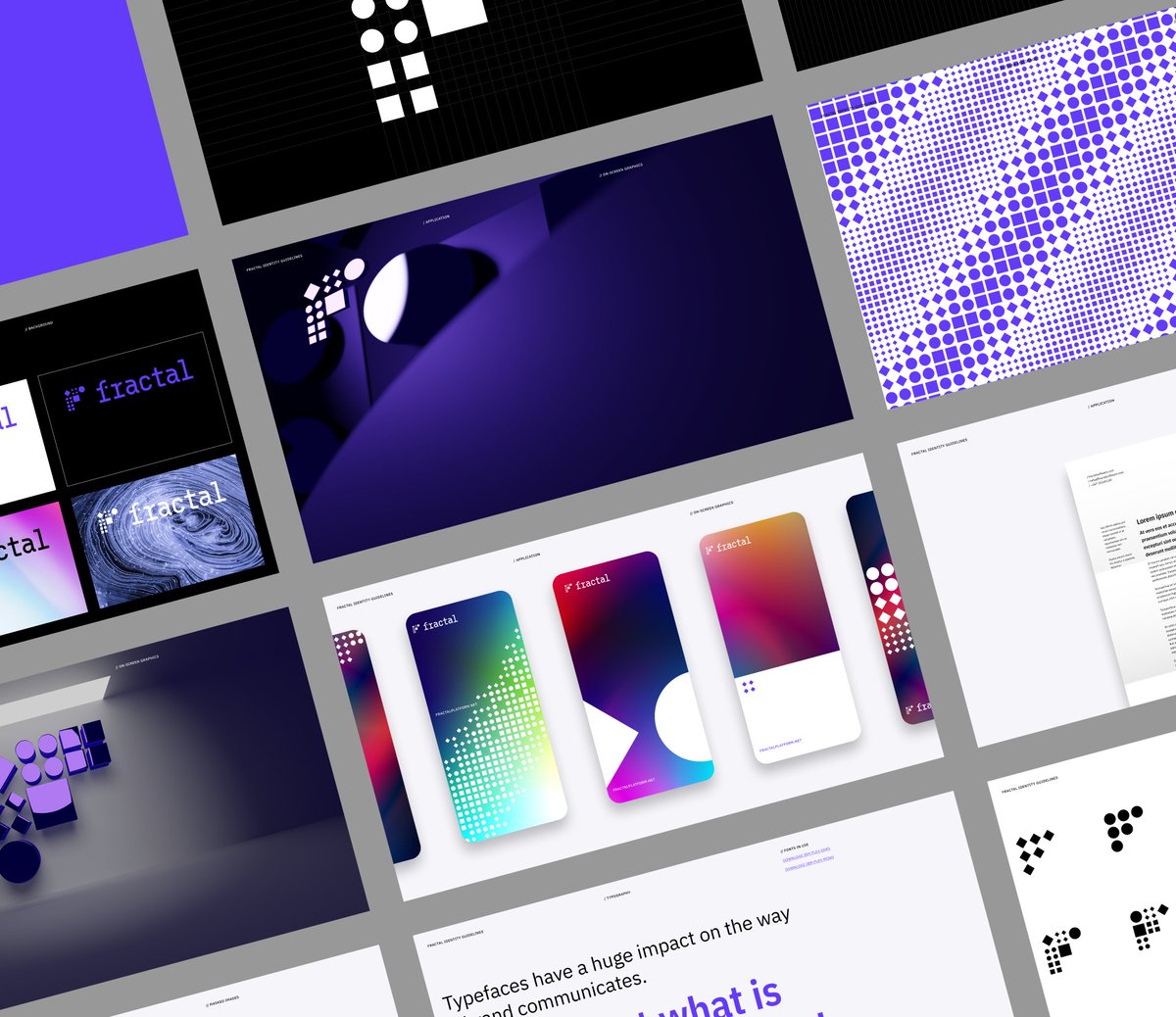 niketo's tweet photo. Fractal identity, a side project I've been working on recently to keep my graphic design muscles in shape. Guidelines in Figma: https://t.co/XjM1TKauvy https://t.co/Jm2jBhYwgm
