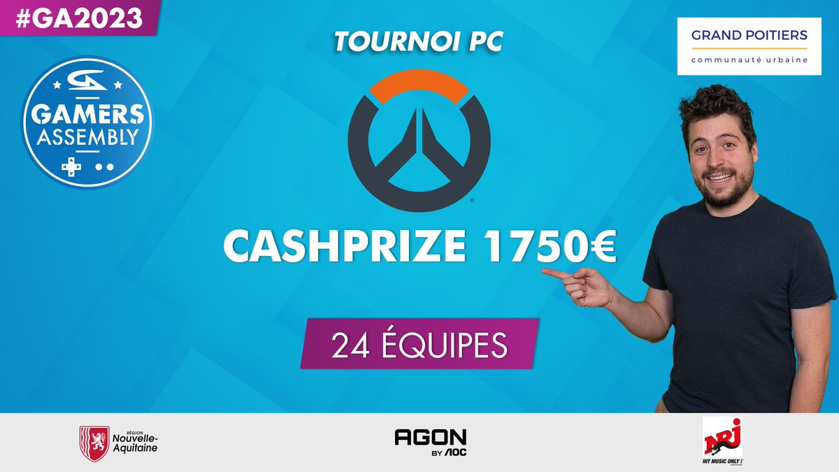 GamersAssembly's tweet image. 🆕 On vous donne rendez-vous à la #GA2023 pour un tournoi Overwatch 2 épique en compagnie de @LuttiLutti_ ! 🔥🏆

📆 8 au 10 avril 2023
📍 Parc des Expositions de @Grand_Poitiers

👉 Inscriptions : ga2023.gamers-assembly.net/tournois/overw…