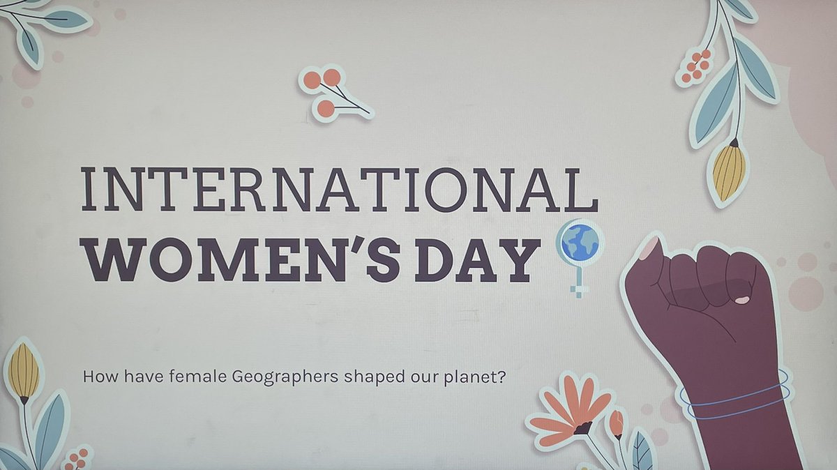 Our S1 to S3 pupils were learning about how to #EmbraceEquity in Geography today by researching famous female geographers. Check back soon to see all their wonderful work.