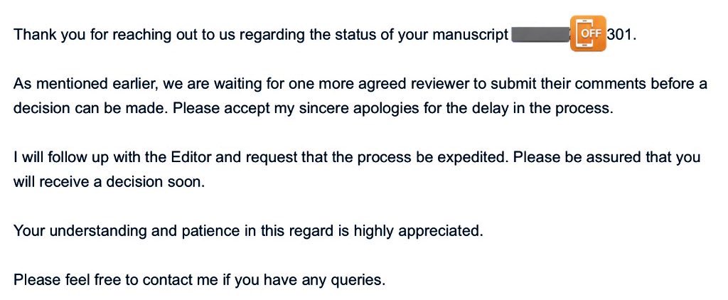 After waiting four months for the #peerreview, I sent an email asking for the editor and got the reply.🫠🫠🧑🏻‍💻<a href="/PhDVoice/">PhD Voice - Independently Run</a> <a href="/AcademicChatter/">Academic Chatter™</a>