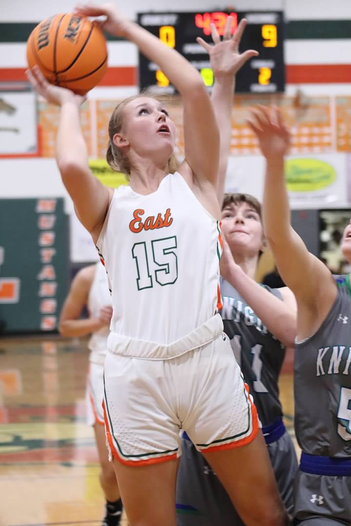 Madison Self is named All Conference capping an amazing career at East. She is 2x All Conference and 2022 Player of the Year, 2x 2nd Team All District 10 along with a host of other awards. She finishes her career with 745 pts, 723 rebs, and 28 Double Doubles!