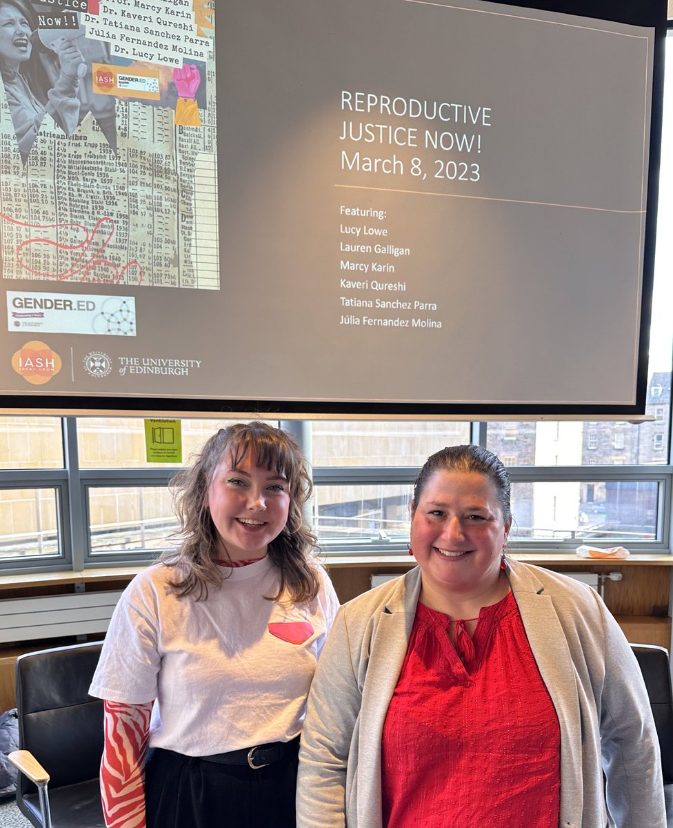 Thank you @UoE_genderED + @IASH_Edinburgh for including me in this important transnational conversation about #reproductivejustice for #IWD2023! I appreciated seeing the themes and connections between speakers + especially enjoyed meeting my #periodequity partner @LaurenGalligan1