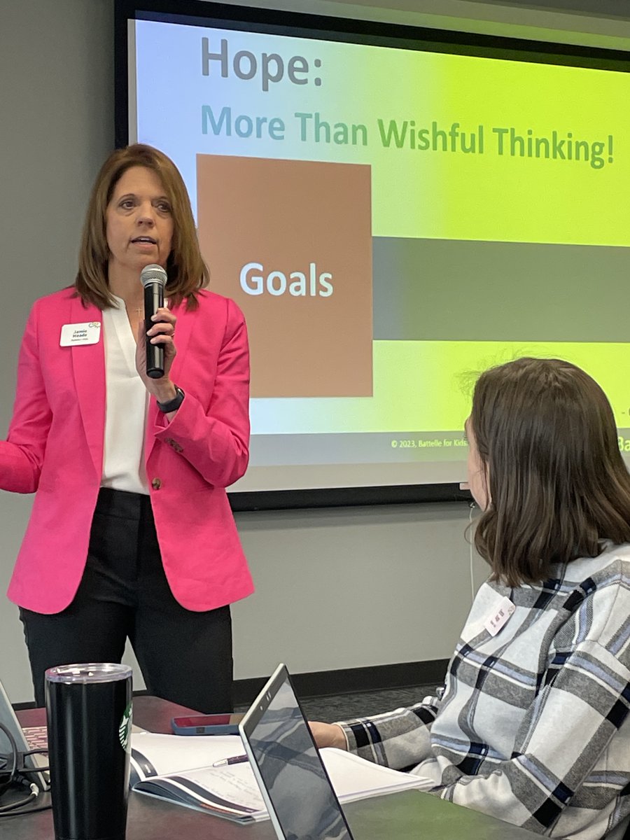 battelleforkids's tweet photo. “As a young teacher, I wish I would have realized that my class was not the goal. My first job is to get my students excited about the future. My class is the pathway to get there.” @meade_jamie, speaking about the science of hope #BFKSummit https://t.co/a6vnczHkY7