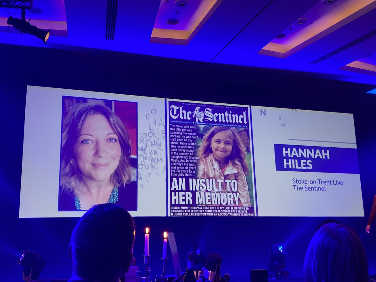 Unfortunately I didn’t win Feature Writer of the Year at @RegPressAwards but it was such an enormous honour to make the shortlist among so many talented journalists from across the country. Congratulations to all the deserving winners! #RegionalPressAwards ❤️