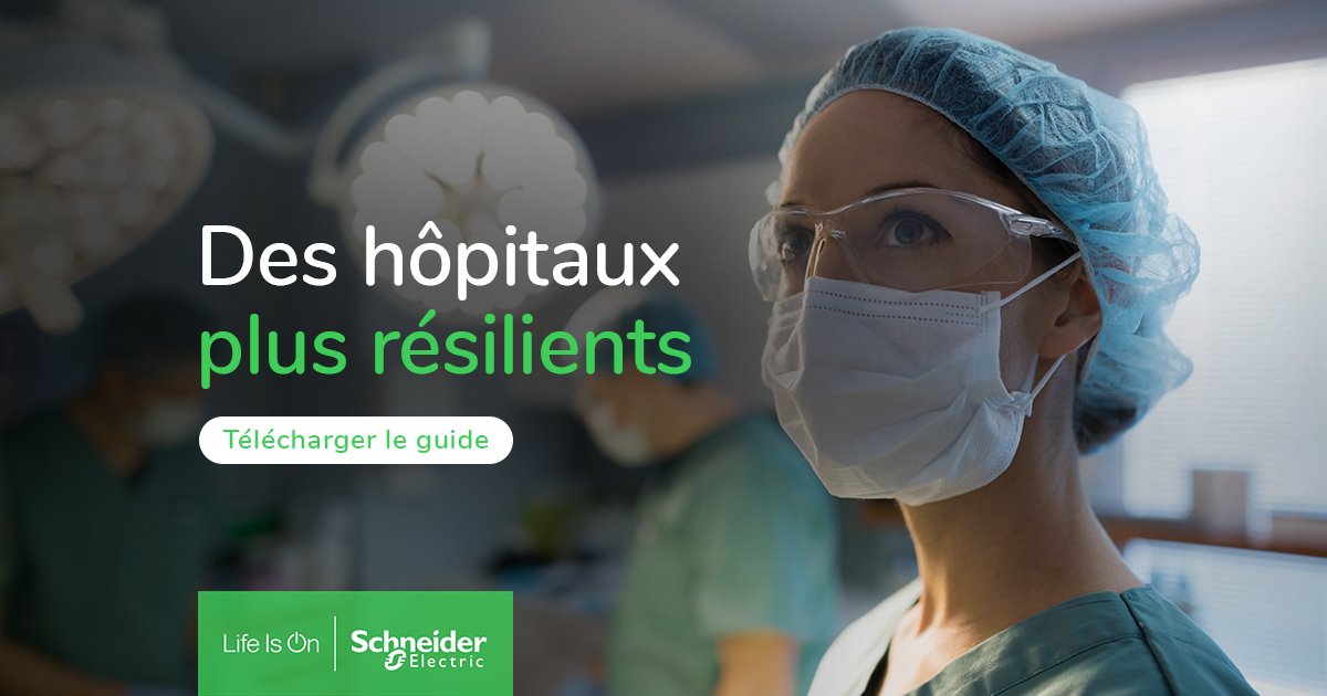 Parcourez le guide de #SchneiderElectric et faites le point sur les 6 dimensions essentielles à la sécurité de votre établissement de #santé : spr.ly/601230ph4

Découvrez tous les leviers pour des établissements de santé plus sûrs avec #EcoStruxure pour la santé.