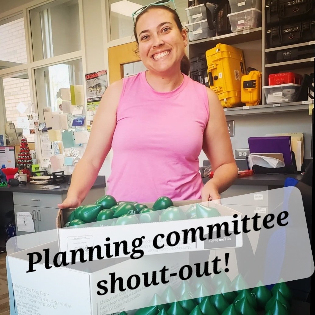 Our #SEAMAMMS2023 planning committee is hard at work getting ready for next week's conference! Elizabeth here is putting together your mix-and-match swag bags. What will you find in yours? #stoked #marinescience #swagbag #marinemammalscience