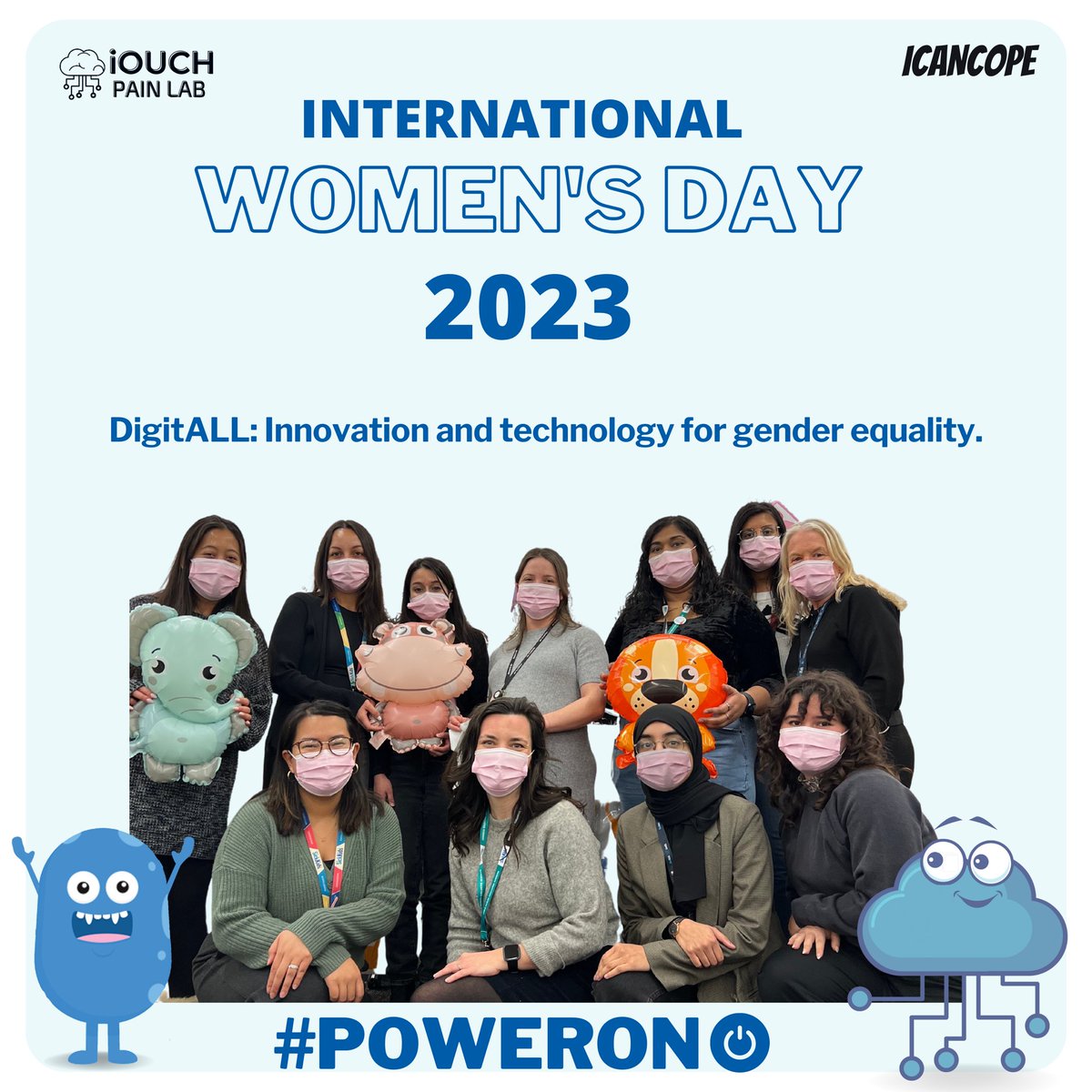 Happy #InternationalWomensDay from @DrJenStinson and the iOuch Pain Lab! This year’s theme is DigitALL: Innovation and technology for gender equality. 

We are calling to #PowerOn efforts to make the digital world safer, more inclusive, and more equitable!
