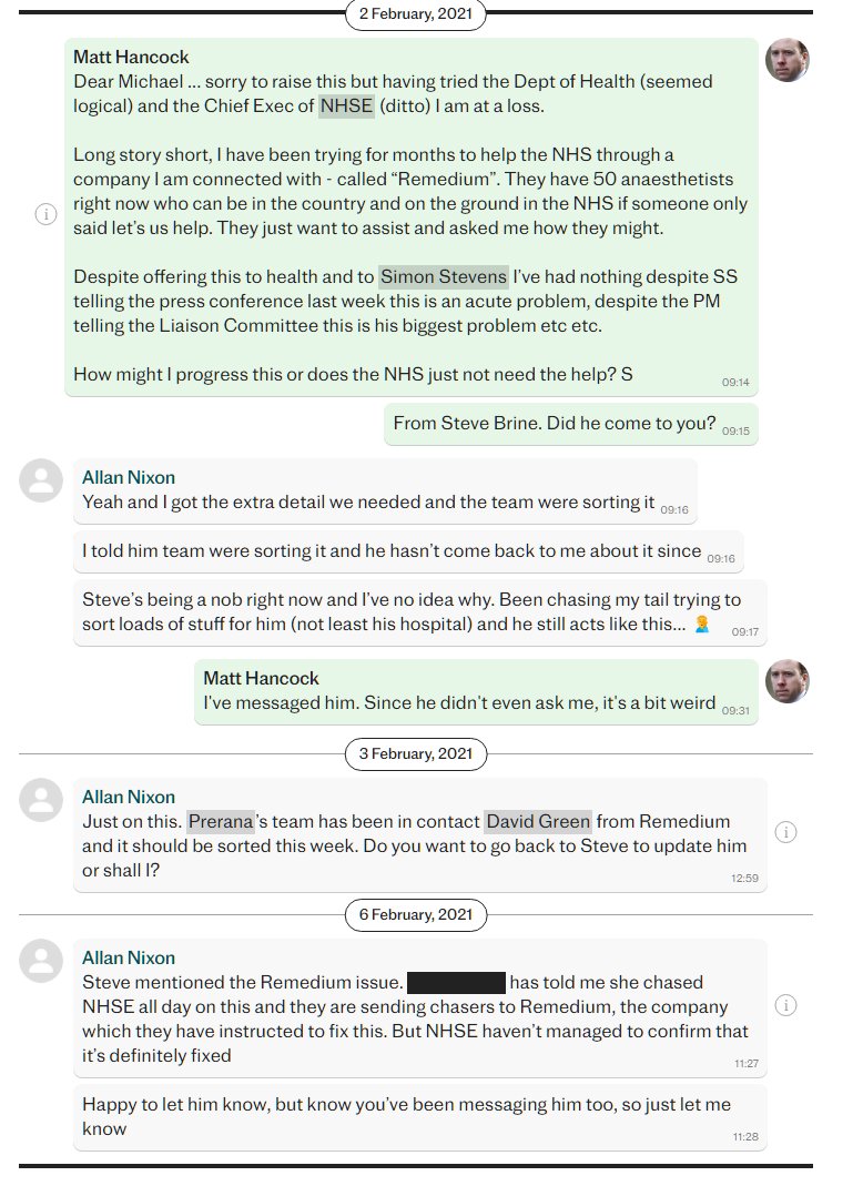 🔴 NEW: Steve Brine, the Tory MP who chairs the Health Select Committee, lobbied ministers and NHS England's Chief Executive...

...on behalf of a company paying him £1,600 a month. 

#thelockdownfiles