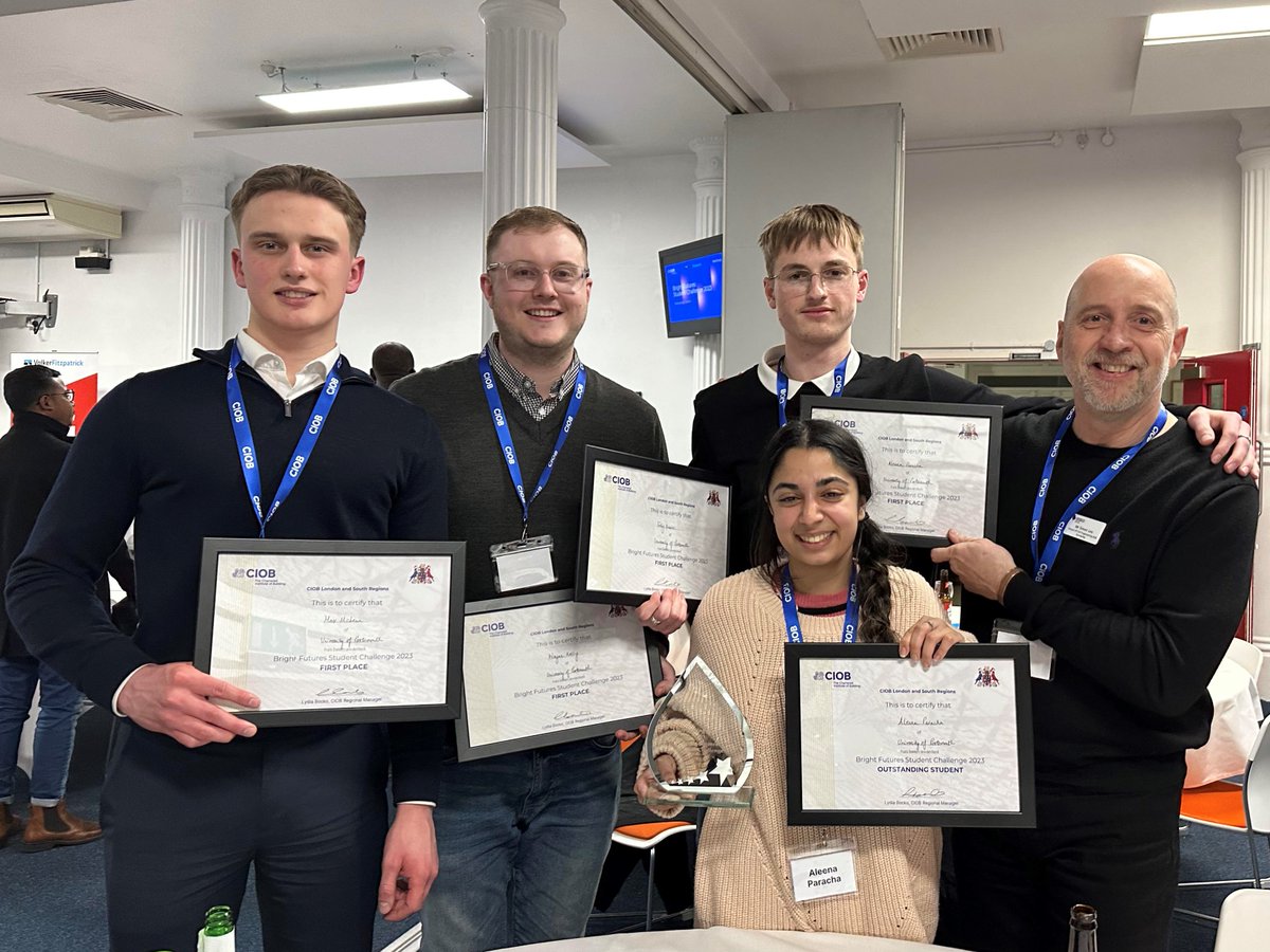 Congratulations to students from <a href="/UoPSCES/">UoP School of Civil Engineering & Surveying</a> for becoming <a href="/theCIOB/">CIOB</a> Bright Futures Student Challenge winners!

Thanks to <a href="/theCIOB/">CIOB</a> and their sponsors <a href="/VolkerFitzUK/">VolkerFitzpatrick</a> for this amazing opportunity across London.

#sitevisit #presentation #competition #challenge #undergrads <a href="/portsmouthuni/">University of Portsmouth</a>