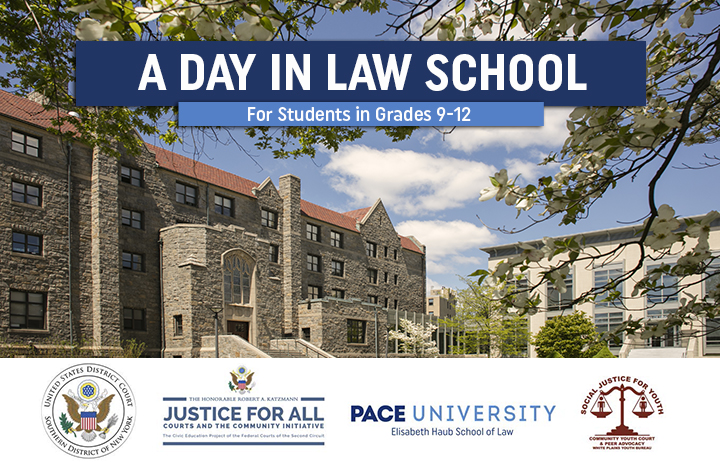 ATTENTION HIGH SCHOOL STUDENTS: <a href="/HaubLawatPace/">Elisabeth Haub School of Law at Pace University</a>, in partnership with the federal courts for the Second Circuit and <a href="/wpyouthbureau/">WP Youth Bureau</a>, will host a “Day in Law School” on March 24 for students interested in learning about the law and the legal system. REGISTER: fal.cn/3wpX7