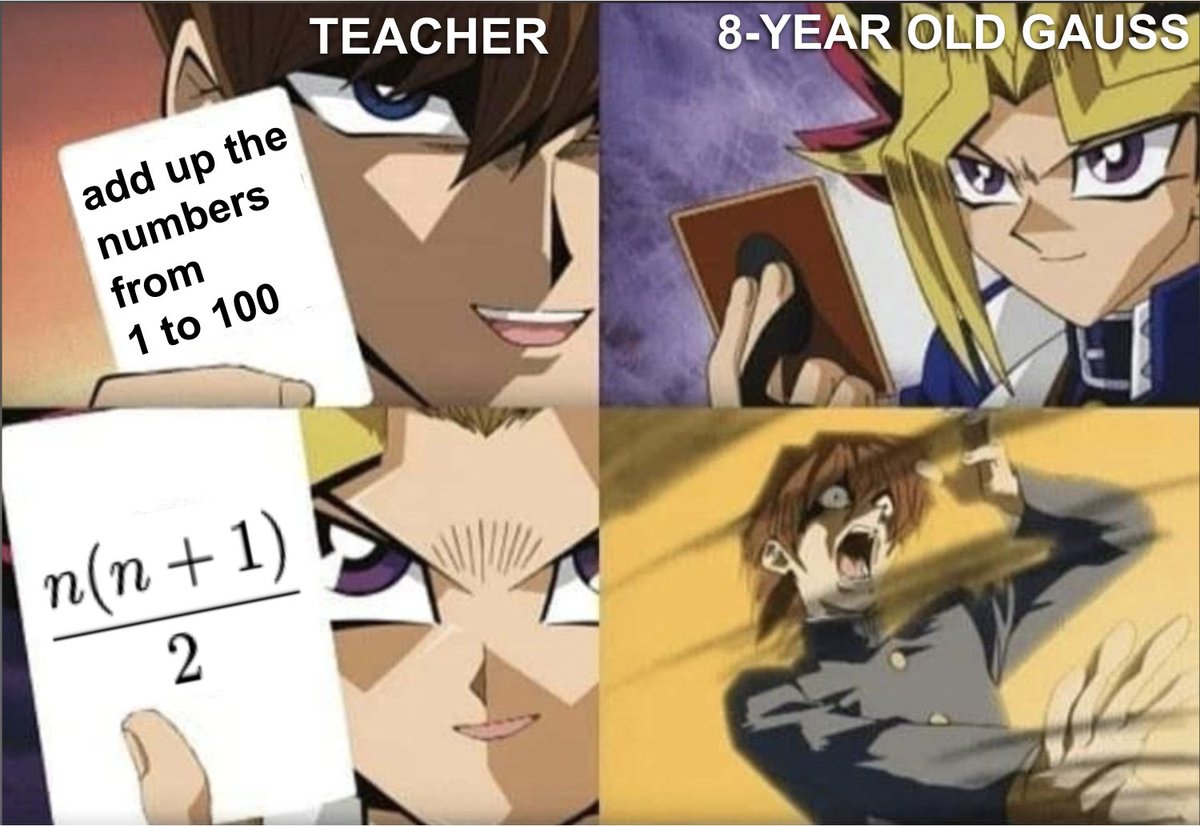 MathMatize's tweet image. Gauss blowing minds in elementary school 🤯 #math #mathtwitter