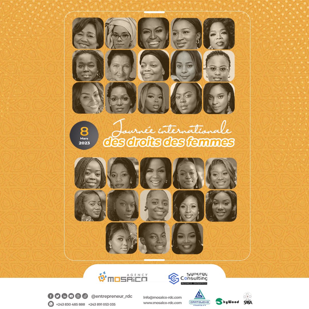 Entrepren_rdc's tweet image. Le 8 mars est une journée de sensibilisation et d&apos;action pour la lutte contre les stéréotypes dont la femme fait l&apos;objet, et pour la défense de ses droits, l&apos;égalité et la justice.
Celle-ci nous rappelle le chemin à parcourir jusqu&apos;à atteindre l&apos;égalité de genre.
#Mosaicoagency