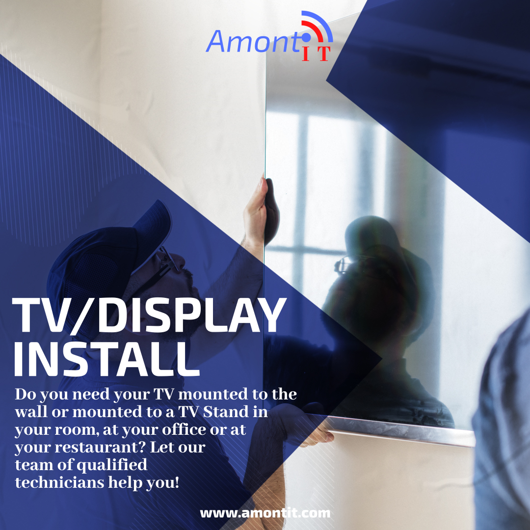 📺 Amont IT is here to provide top-notch TV mounting services in Chicago, IL! 🙌 Our team of experts will make sure your TV is securely and beautifully mounted on the wall. 🛡️#TVmounting #ChicagoIL #professionalinstallations #homeentertainment #sleekdesign #hometheater #AmontIT
