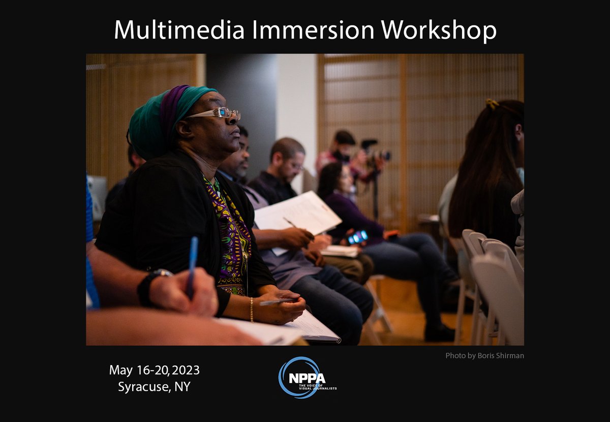 The <a href="/NPPAImmersion/">Multimedia Immersion</a> Workshop is an intense, 5-day, hands-on training video storytelling workshop for photojournalists, writers, academics, public relations professionals, videographers, etc. Up your game and register today: ow.ly/C6NX50NboGN
#NPPA #visualjournalism