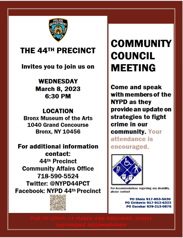NYPD 44th Precinct tweet media