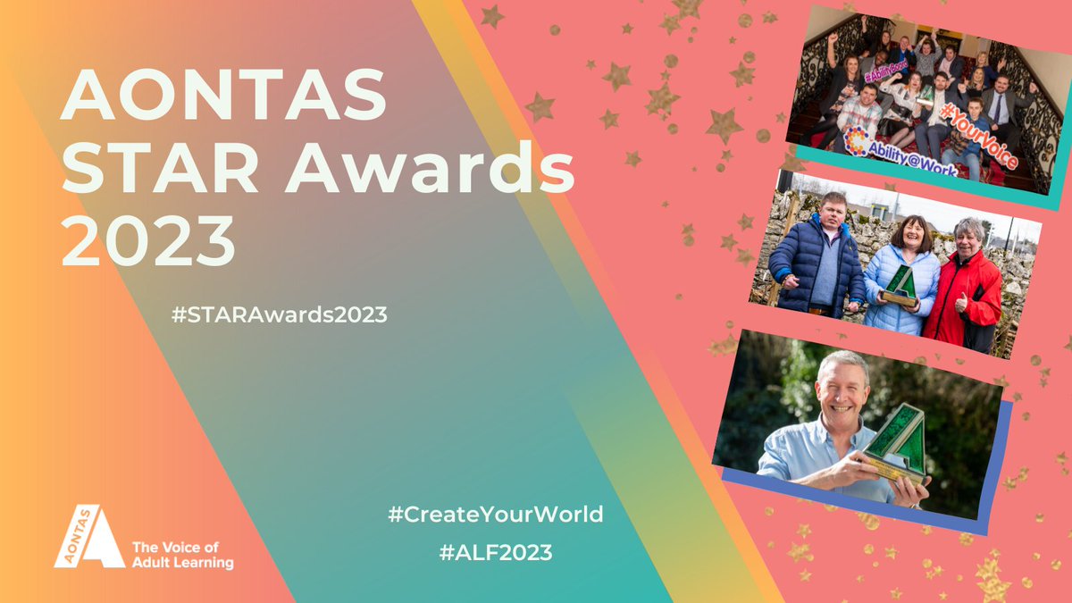 The #STARAwards 2023 is just 2 days away!

We're celebrating the nominees in the category of Third Level Access & Engagement, who help people access university or promote partnerships between higher education & local communities: 
bit.ly/3T1tRbx 

#ALF23 #CreateYourWorld