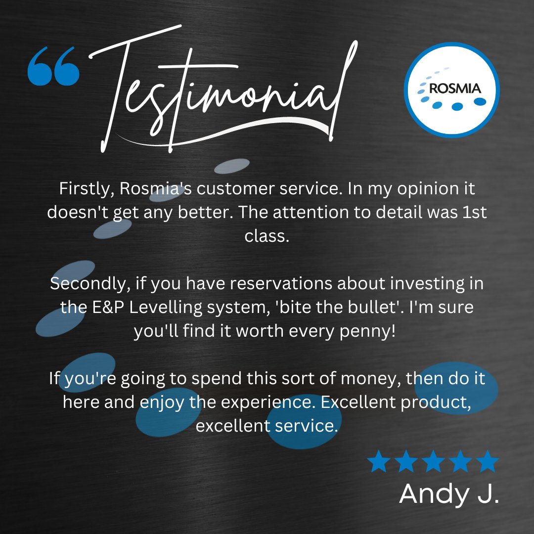 Feeling grateful to receive such a glowing customer review! We really do take pride in our work - and it's so nice to see that recognised.  

Get in touch if you're interested in an E&amp;P Hydraulics UK levelling system - or a VB-Airsuspension UK system: info@rosmia.co.uk