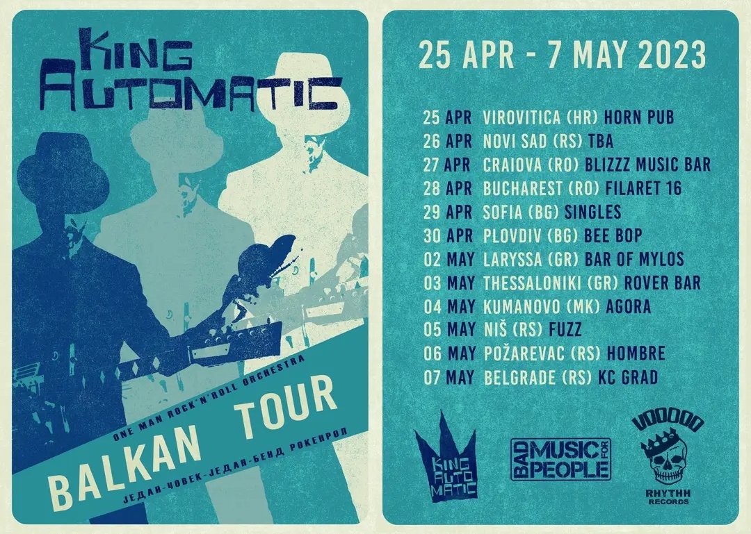 SlovenlyRecs's tweet image. KING AUTOMATIC BALKAN TOUR!

Can’t be there? Grab this 7inch for good time: slovenly.bandcamp.com/album/king-aut…

#kingautomatic #bandsontour2023