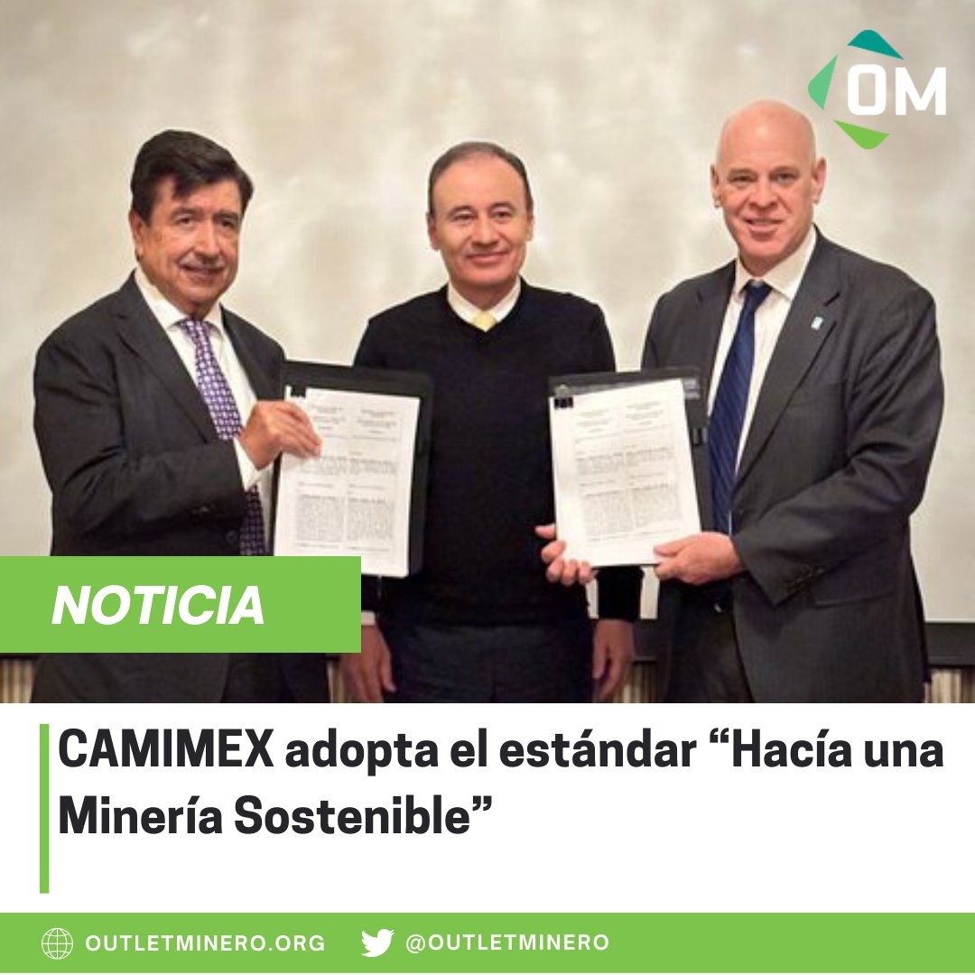 Outletminero's tweet photo. La @Camimex_Oficial adopta el estándar “Hacia una Minería Sostenible”, un sistema de desempeño de #responsabilidad social corporativa desarrollado en Canadá que mejora las prácticas #ambientales y sociales en el sector minero. 

Ver nota👉https://t.co/Zlu40d4S0Z https://t.co/slD48ARxTp