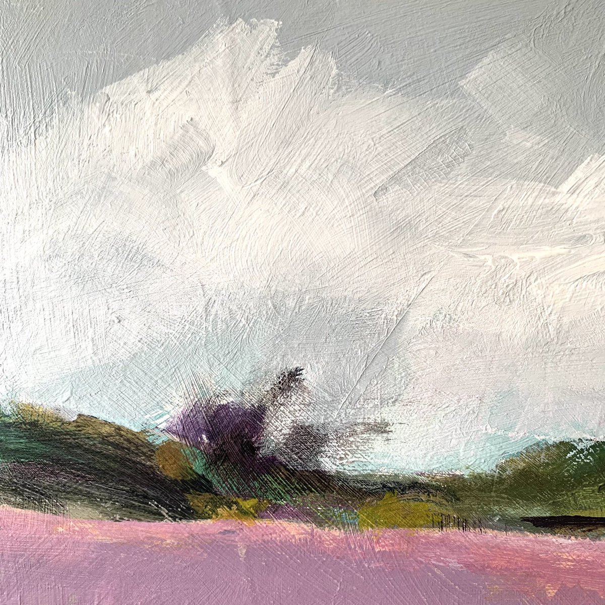 Blustery clouds and windswept trees. Part of a larger work in progress
#wind
#windyday
#windswept
#clouds
#trees
#landscapepainting 
#contemporaryart 
#mixedmedia 
#momentsintime
#naturewalks
#thegreatoutdoors
#collectart 
#artforinteriors 
#modernbritishartist