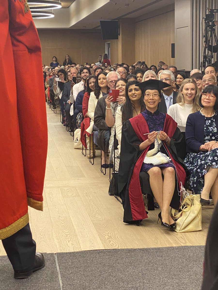 Another lovely diplomates day today <a href="/RCSnews/">The Royal College of Surgeons of England</a> with Council ladies out in force 💪🏼#ILookLikeASurgeon <a href="/GinnyAB/">Ginny Bowbrick</a> <a href="/DrFBE/">Professor Farah Bhatti OBE</a> and the legendary <a href="/LiangRhea/">Rhea Liang</a> crocheting like a trooper before her wonderful speech  #IWD2023