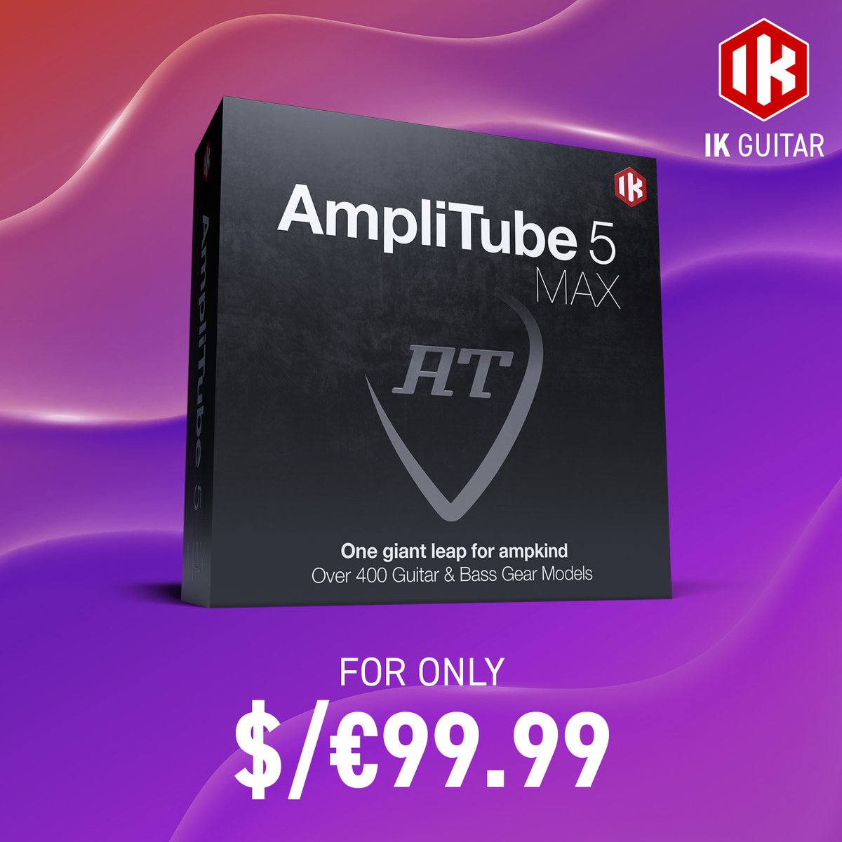 AmpliTube 5 MAX está con un #descuento de locura que no te puedes perder: ¡por pocos días, lleva 420 amplificadores y efectos, más colecciones de marcas/artistas por solo $/€99.99! bit.ly/AT5sMAX

#AmpliTube5 #guitarra #guitarrista #bajo #bajista #promoción #oferta #amp