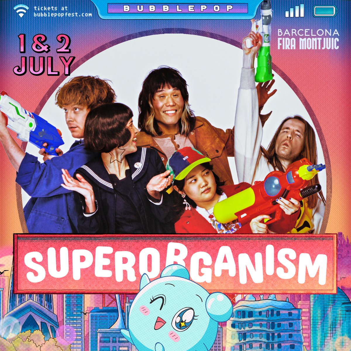 SUPERORGANISM (@sprorgnsm) on Twitter photo see you in July, Barcelona 🇪🇸🇪🇸🇪🇸 <a href="/bubblepopfest/">BUBBLEPOP</a> see you in July, Barcelona 🇪🇸🇪🇸🇪🇸 <a href="/bubblepopfest/">BUBBLEPOP</a>
