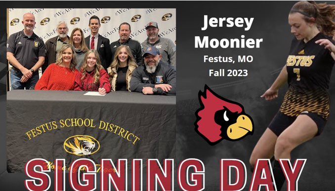 Thrilled to announce the signing of Jersey Moonier from Festus, MO! Welcome to Cardinal Nation! #WeAreMAC #Fall2023 #MACcardsSoccer #Season4