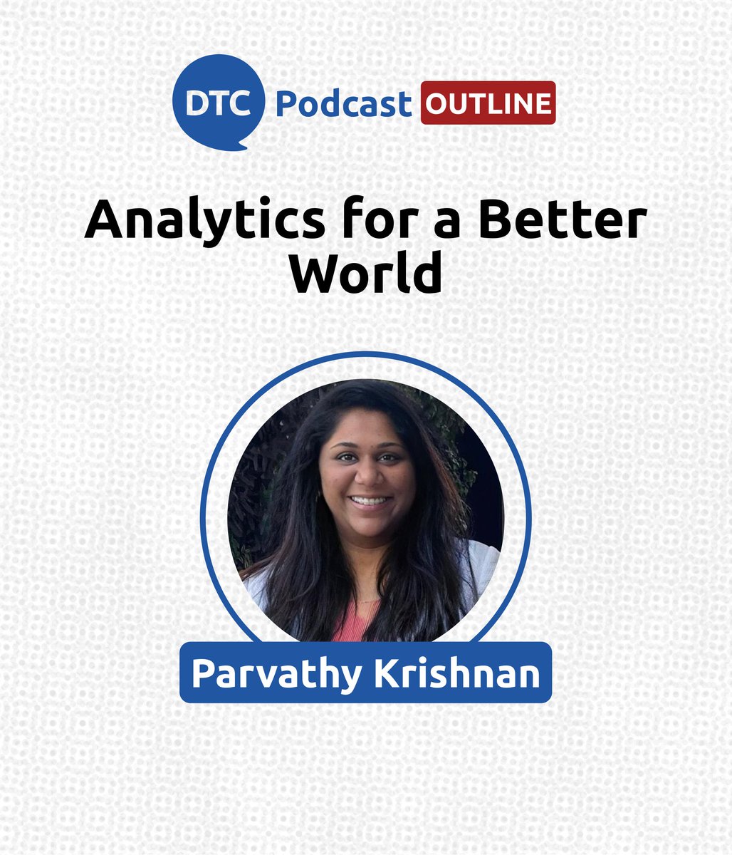 Have you listened to one of our latest podcasts with Parvathy Krishnan?

We talked about Data maturity, Analytics for a Better World, and more!

Read the thread to find the outline of our talk! 🧵