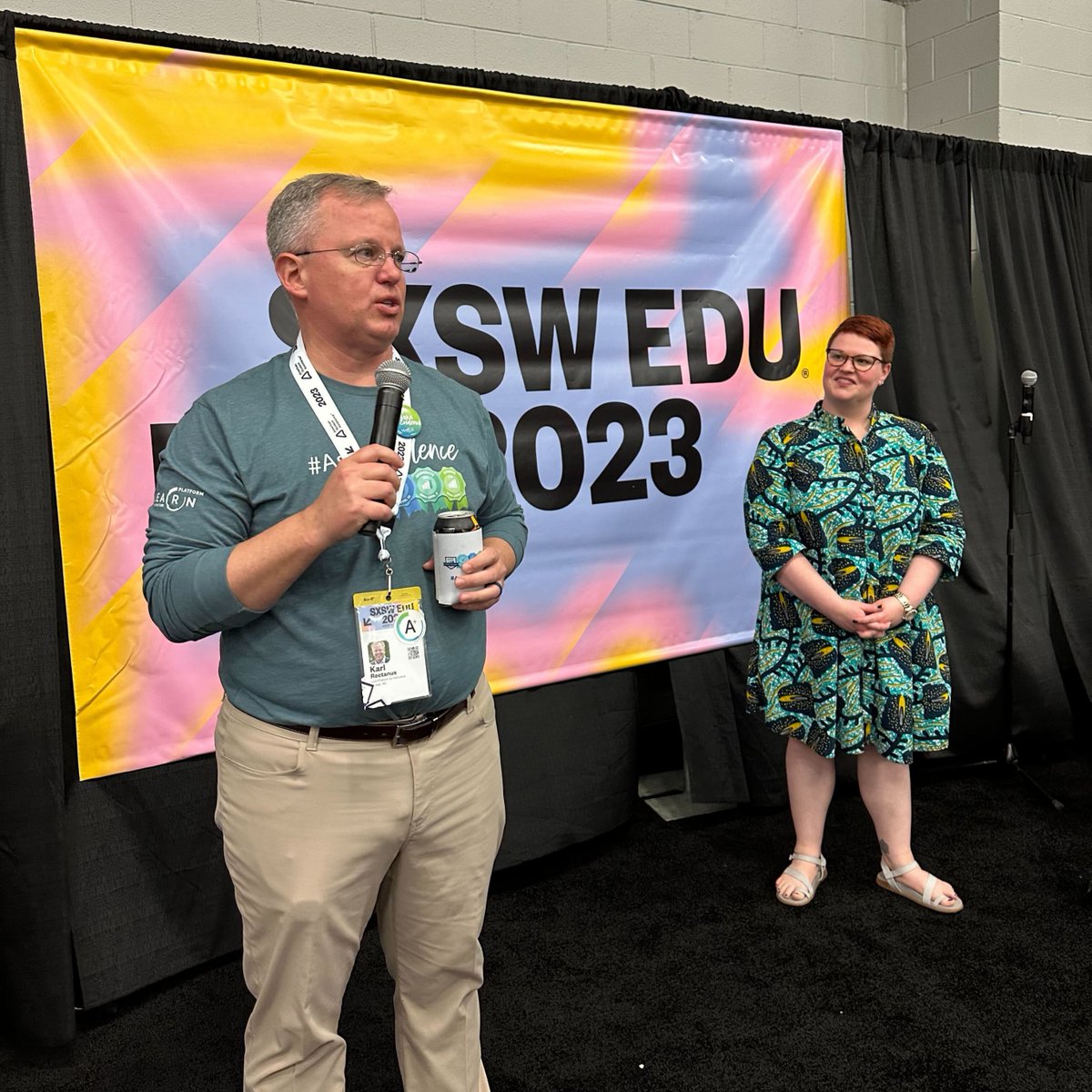 The excitement is palpable at #SXSWEdu2023! We've had the pleasure of chatting with Kristina Ishmael of the US Office of Educational Technology and showcasing our tech-supported foundational reading program at Booth 237. Come by! #literacyisopportunity