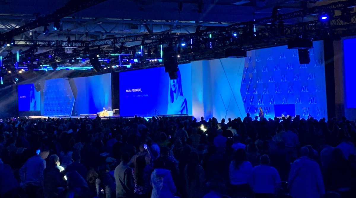Deserved standing ovation from <a href="/Malala/">Malala Yousafzai</a> joining us <a href="/Qualtrics/">Qualtrics</a> #X4Summit to celebrate #IWD2023
