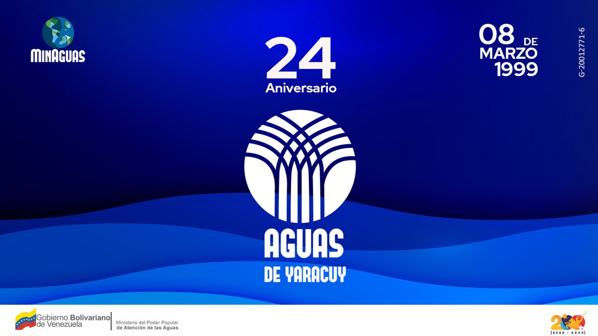 📌#Efeméride | Hoy #08Mar felicitamos al equipo de @aguasdeyaracuy por sus 24 años al servicio del pueblo yaracuyano. Es un placer para nosotros contar con su entusiasmo, pasión y dedicación con la que han asumido el servicio de agua y saneamiento en la entidad. 

¡Felicidades!