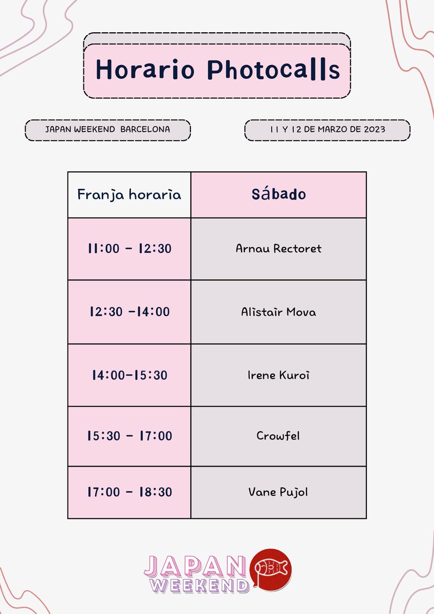 JW_Cosplay's tweet photo. Aquí os dejamos a continuación los horarios donde estos tremendos artistas estarán, la ubicación de los photocalls y las normas.

¡Esperamos veros por allí! 💫 https://t.co/6bWeOZfMZo
