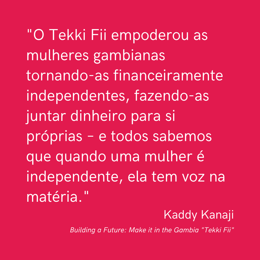 imvf's tweet image. "O projeto impactou muito a vidas destas mulheres." -  Kaddy Kanaji, extensionista rural no projeto Building a Future: make it in the Gambia 
#TekkiFii #MakeItInTheGambia #AfricaTrustFund #Gambia 🇬🇲 #DiaInternacionaldaMulher 
@EUinTheGambia @camoes_ip