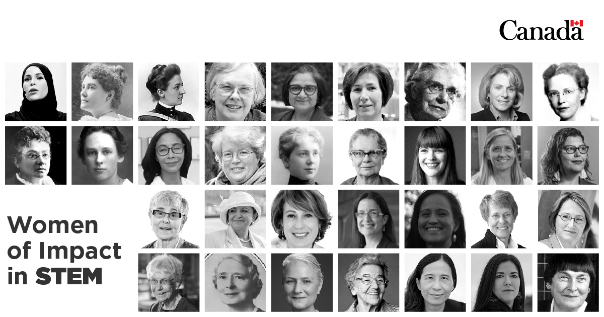 CDNScience's tweet photo. Happy #IWD2023! 

Here’s to all the strong women leading Canada forward, in #STEM and beyond!

Check out the @WAGE_FEGC site to learn about some of these amazing women in STEM from our past and present: https://t.co/GqLIW3MOGx https://t.co/Y6tpUbc5QP