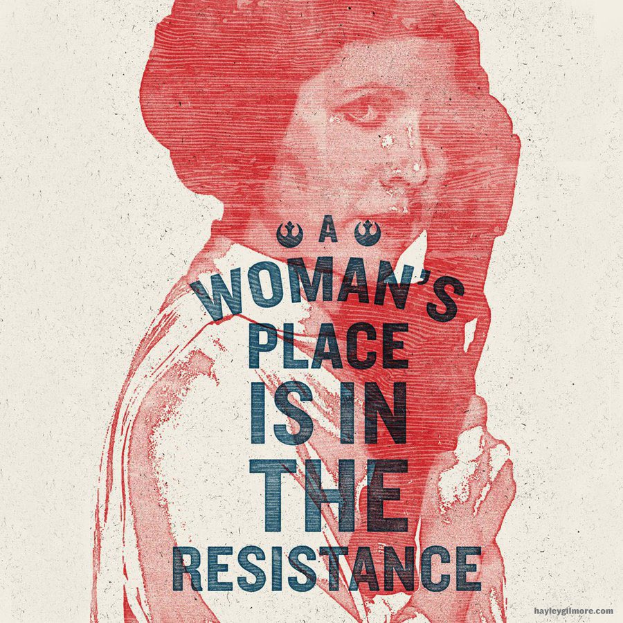 A woman’s place is in the resistance 💪🏼 #InternationalWomensDay #8MarchWomensDay #direnedirenekazanacagiz #rebelalliance #Leia #StarWars