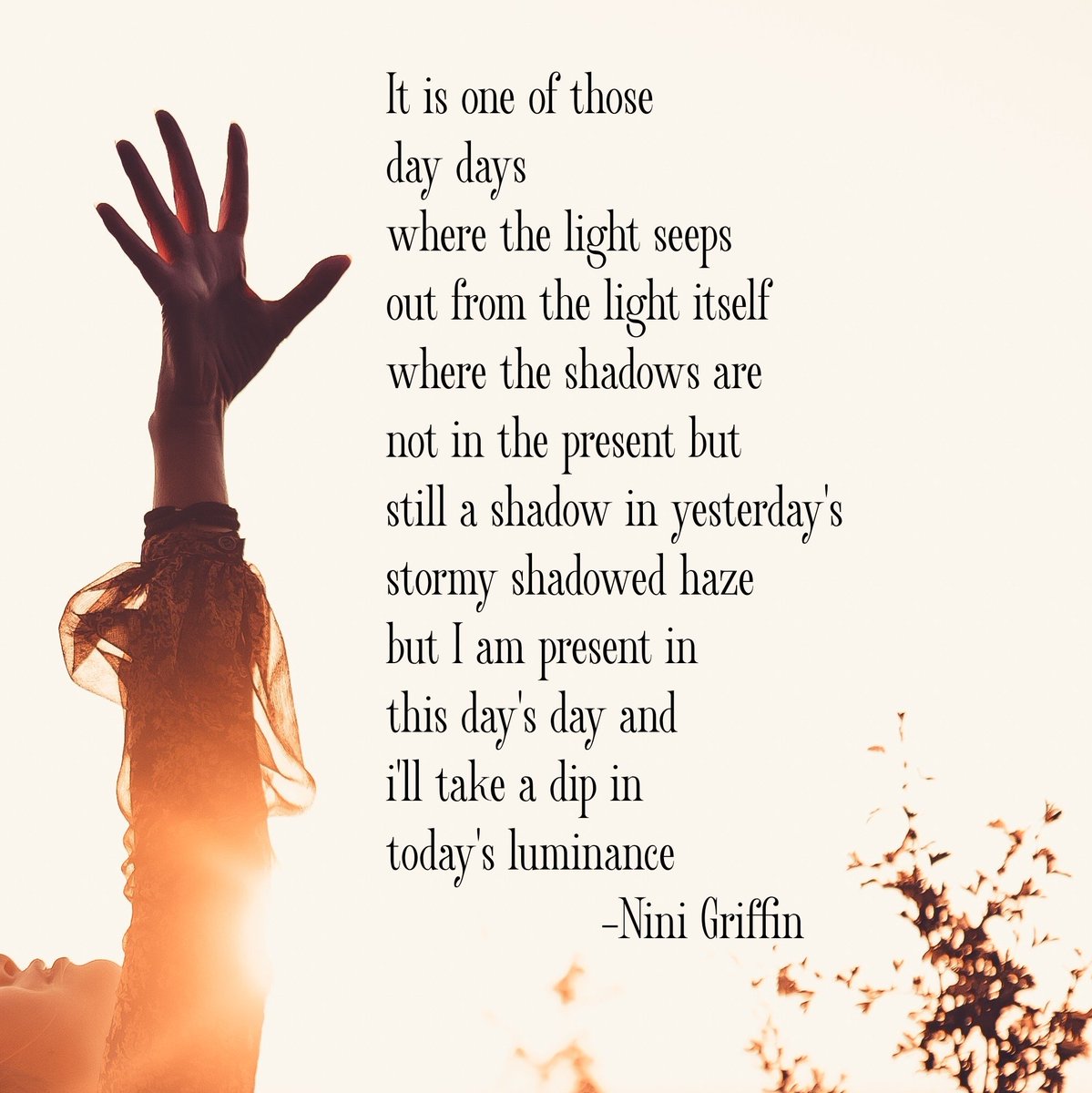 The day of days
              -Nini Griffin
#irishwriter #outoftheshadows #naturewriting #ireland #light #poetry #quotes #poetrycommunity #WritingCommunity #writersoftwitter #yesterday #life