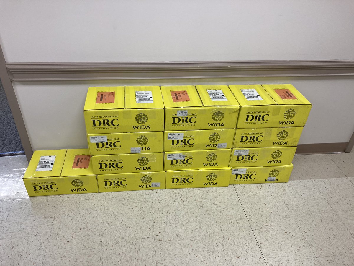 Packing up round 1!! The #SCSELDepartment is ready to check Wida off our list! 37 teachers administered 3,000+ online tests and hundreds of paper tests. We have a few new students to test after Spring Break but the end is close! Way to go team!! <a href="/JamiJWarren/">Jami Warren</a> <a href="/scottlangford72/">Scott Langford</a>